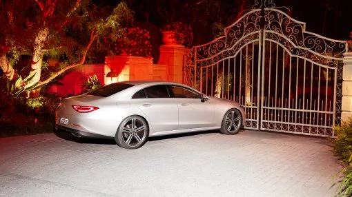 The image shows the A-class from the front at an angle.