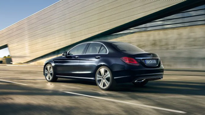 The image shows the front of the A-Class from the side.