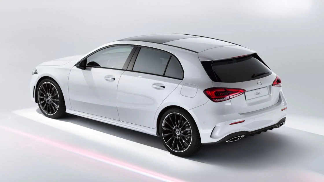 The image shows the exterior design of the A-Class.